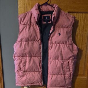 U.S. Polo Assn. Men's Pink Quilted Vest